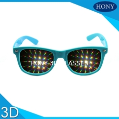 วัสดุพีวีซีเลนส์หนาเลนส์แว่นตา 3D สำหรับงานปาร์ตี้ / แว่นตา 3D firework