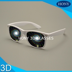 วัสดุพีวีซีเลนส์หนาเลนส์แว่นตา 3D สำหรับงานปาร์ตี้ / แว่นตา 3D firework