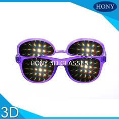 ล้าง 13500 เส้นเลนส์คู่พลิกขึ้นแว่นตา 3D Diffraction Red white purple