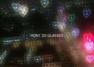 แว่นตากันแดดที่กำหนดเอง Hearts แว่น 3D Fireworks มีโลโก้ที่พิมพ์