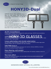 โปรเจคเตอร์ Dual 3D Cinema ระบบ Passive 3D Polarized Filter Hihg Transmittance