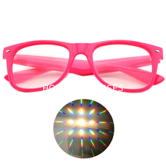 แว่นตากันสะเทือนพิเศษพร้อมโลโก้พิมพ์ - Rave Eyes Party Club 3D Trippy