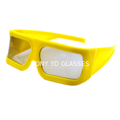 แว่นตา 3 มิติขนาดใหญ่กรอบสีเหลืองสำหรับโรงภาพยนตร์ IMAX ดูภาพยนตร์ 3D 4D 5D