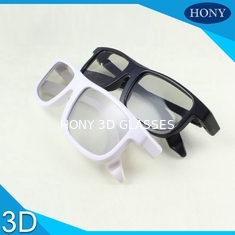 Cinema Reald Volfoni System ใช้แว่นตา Polarized 3D แบบวงกลมสีดำกรอบสีขาว