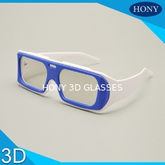 IMAX สามารถนำมาใช้ใหม่ได้ 3D แว่นตา Polarized 3D กรอบสีขาว / สีน้ำเงินสำหรับผู้ใหญ่