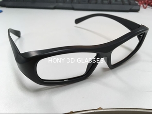 แว่นตา 3D ที่ใช้แล้วทิ้งพลาสติกกรอบพลาสติก ABS สีดำเรขาคณิต