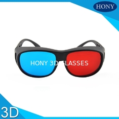 ขนาดสำหรับผู้ใหญ่ Red Cyan 3D เลนส์แว่นตาหนาสีที่กำหนดเองเฟรม