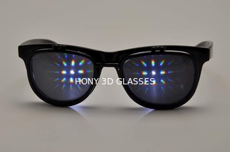 แว่นตากันแดดแฟชั่นแว่นสายรุ้ง 3D ดอกไม้ไฟแว่นตาพลาสติกสำหรับวันหยุด