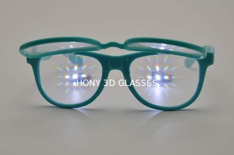 แว่นตากันแดดแฟชั่นแว่นสายรุ้ง 3D ดอกไม้ไฟแว่นตาพลาสติกสำหรับวันหยุด