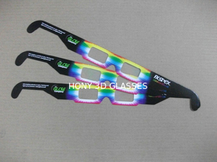 Custom PVC / PET paper frame โทรทัศน์ 3D แว่นตากันแดดดอกไม้ไฟโปรโมชั่น