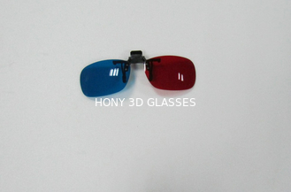 คลิปบนพลาสติกสีแดงสีเขียวแว่นตา 3D สำหรับดูภาพ 3D และภาพยนตร์