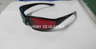 เป็นมิตรกับสิ่งแวดล้อมพลาสติกสีแดง Cyan แว่นตา 3D Polarized สำหรับดูภาพยนตร์ 3D