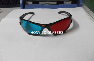 แว่นตา 3D Anaglyphic 3D สีแดงสีฟ้าพร้อมเลนส์ PET ขนาด 1.6 มม