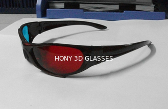 แว่นตา 3D Anaglyphic 3D สีแดงสีฟ้าพร้อมเลนส์ PET ขนาด 1.6 มม
