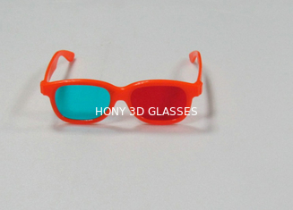เด็กสีสันพลาสติกแดง Cyan 3d แว่นตากับ 1.6mm เลนส์ Thicken