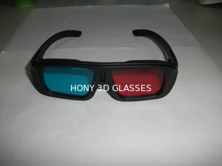 แว่นตาพลาสติกพลาสติกสีแดง Cyan 3D ที่มีเลนส์ PET 0.16 มม