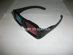 แว่นตาพลาสติกพลาสติกสีแดง Cyan 3D ที่มีเลนส์ PET 0.16 มม