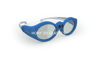 ชารจ์แวร์ DLP Link แบบชาร์จได้ 3D แว่นตาทีวี 3D สำหรับเด็ก, ฟ้า