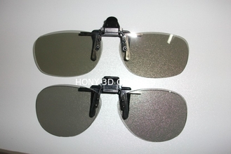 คลิปบนแว่นขยายพลาสติก Polarized 3D แว่นตาสำหรับโรงภาพยนตร์จางฟรี
