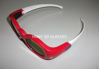 Red Rechargeable Active แว่นตา 3 มิติ LCD Emitter สำหรับภาพยนตร์ปัจจุบัน