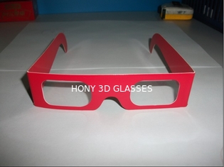 Anaglyphic Paper 3D แว่นตา, แว่นตา 3D Red Disposable ขนาด 400 * 37 มม