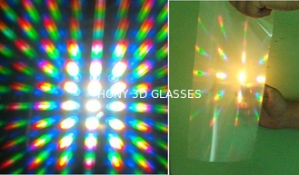 แก้วพลาสติก 3D แวววาวแว่นตา Custom Logo Plastic Rainbow 3D Glasses