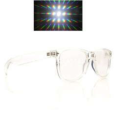 Customized LOGO Rave Prism แว่นตากันแดด Rainbow Fireworks / Spiral