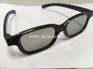 แว่นตาพลาสติก Polarized 3D สำหรับแว่นตา 3D ที่สามารถนำกลับมาใช้ใหม่ได้สำหรับเลนส์ภาพยนตร์ที่มีเลนส์ป้องกันการเกิดรอยขีดข่วน