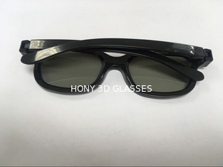 แว่นตาพลาสติก Polarized 3D สำหรับแว่นตา 3D ที่สามารถนำกลับมาใช้ใหม่ได้สำหรับเลนส์ภาพยนตร์ที่มีเลนส์ป้องกันการเกิดรอยขีดข่วน