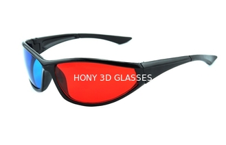 Eco Friendly Plastic พลาสติกสีแดง Cyan 3D แว่นตา Polarized ชมภาพยนตร์ 3D
