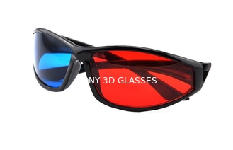 Eco Friendly Plastic พลาสติกสีแดง Cyan 3D แว่นตา Polarized ชมภาพยนตร์ 3D